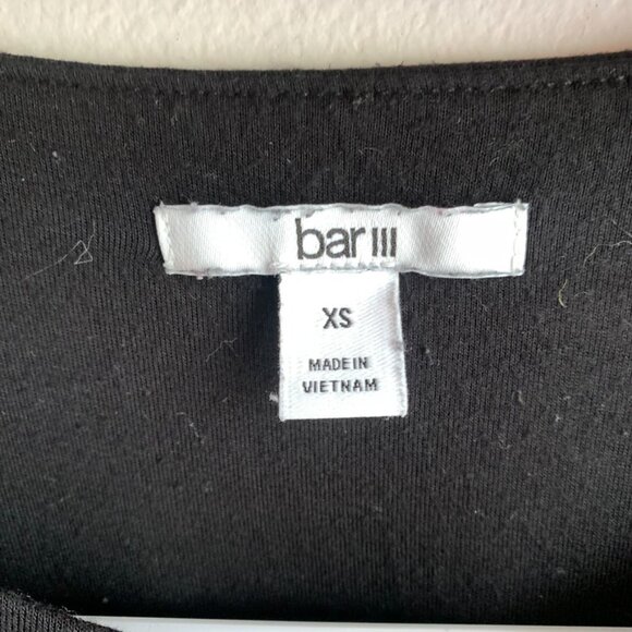 Bar III Black Cropped Long Sleeve Shirt - Picture 3 of 5